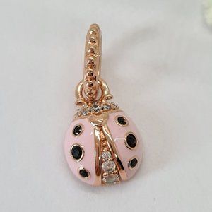 Pandora Lucky Rose Ladybug Pendant Charm